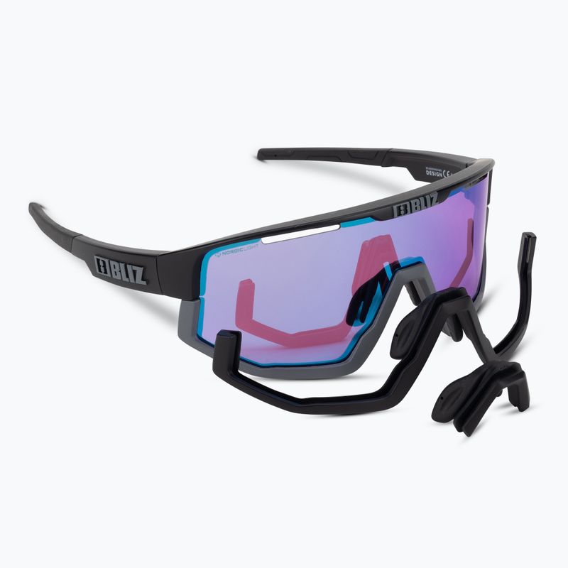 Bliz Fusion Nano Optics Nordic Light S2 ματ μαύρο/μπεγκόνια/βιολετί μπλε πολυ ποδηλατικά γυαλιά