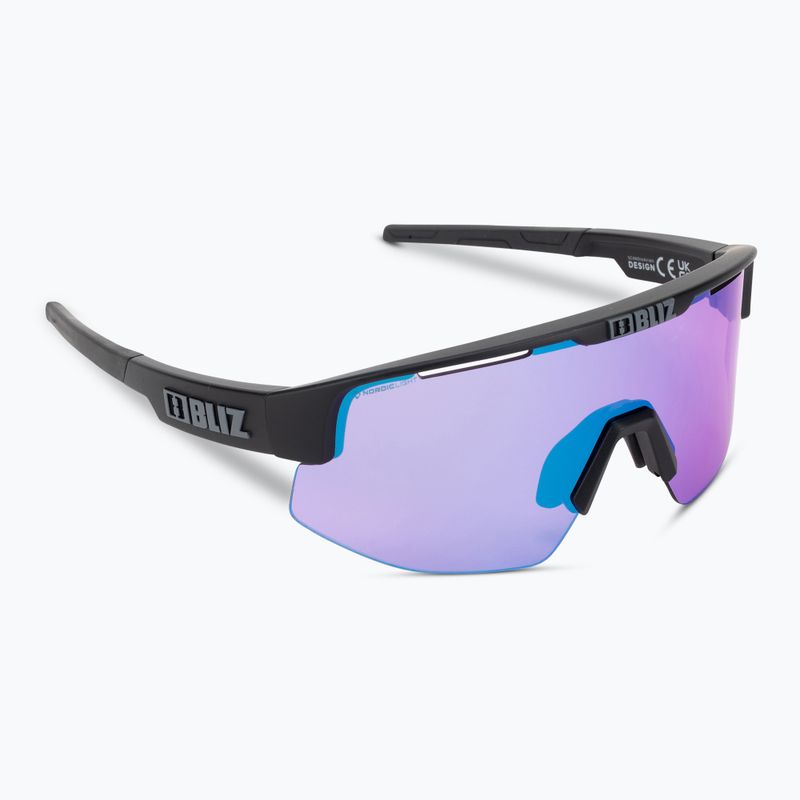 Bliz Matrix Small Nano Optics Nordic Light S2 γυαλιά ποδηλάτου ματ μαύρο/μπεγκόνια/βιολετί μπλε multi