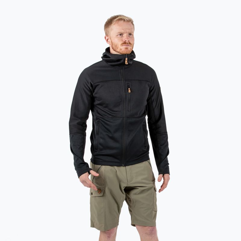 Ανδρικό φούτερ για πεζοπορία Fjällräven Abisko Trail Fleece μαύρο F82257