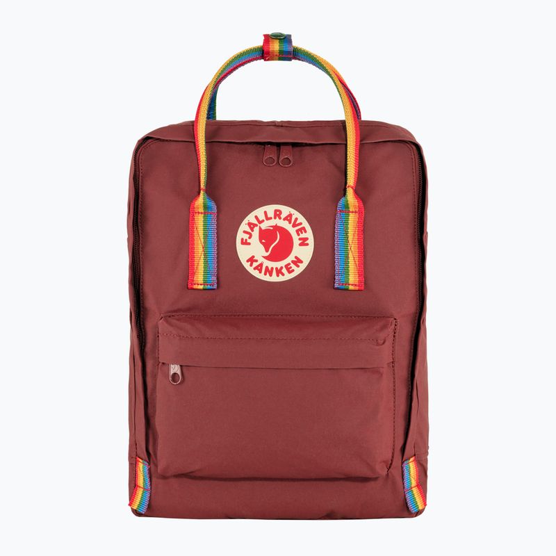 Σάκος πλάτης Fjällräven Kanken Rainbow 16 l ox red/rainbow pattern