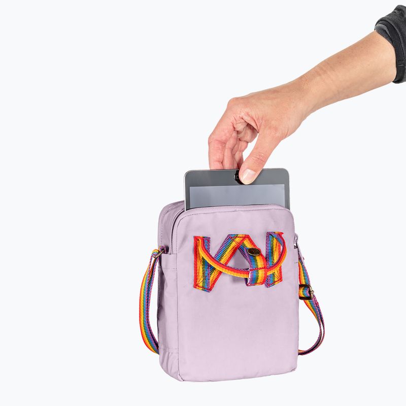 Fjällräven Kanken Rainbow Sling 2.5 l παστέλ λεβάντα/ ουράνιο τόξο 5