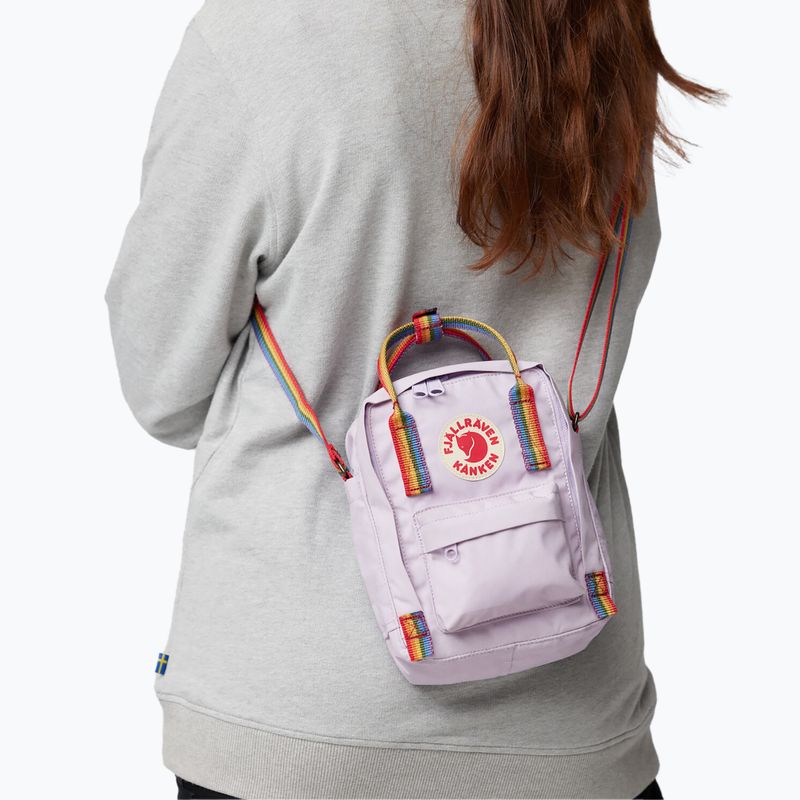 Fjällräven Kanken Rainbow Sling 2.5 l παστέλ λεβάντα/ ουράνιο τόξο 6