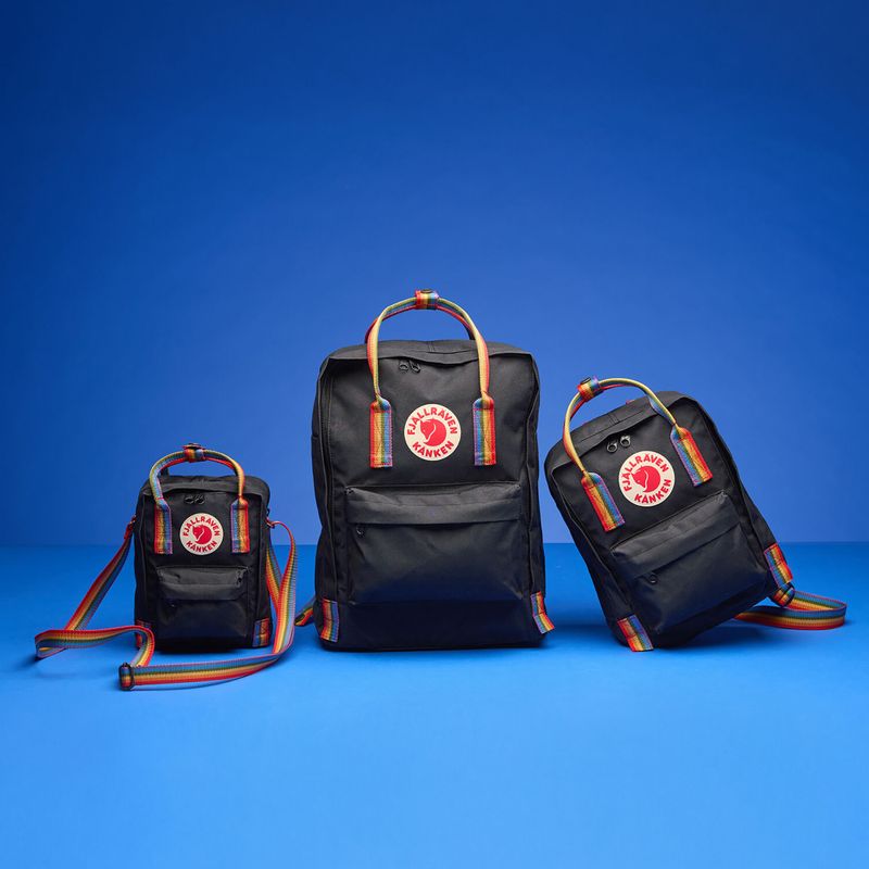 Fjällräven Kanken Rainbow Sling 2.5 l μαύρο/ελαφρό τόξο 8