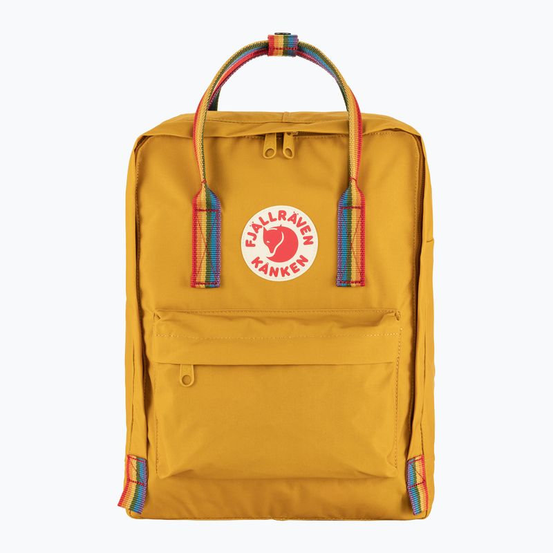 Σάκος πλάτης Fjällräven Kanken Rainbow 16 l ochre/rainbow pattern