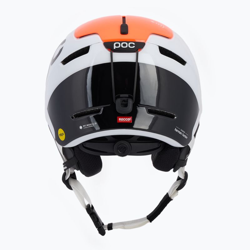 Κράνος σκι με σύστημα ήχου POC Obex Connect hydrogen white/fluorescent orange avip 3