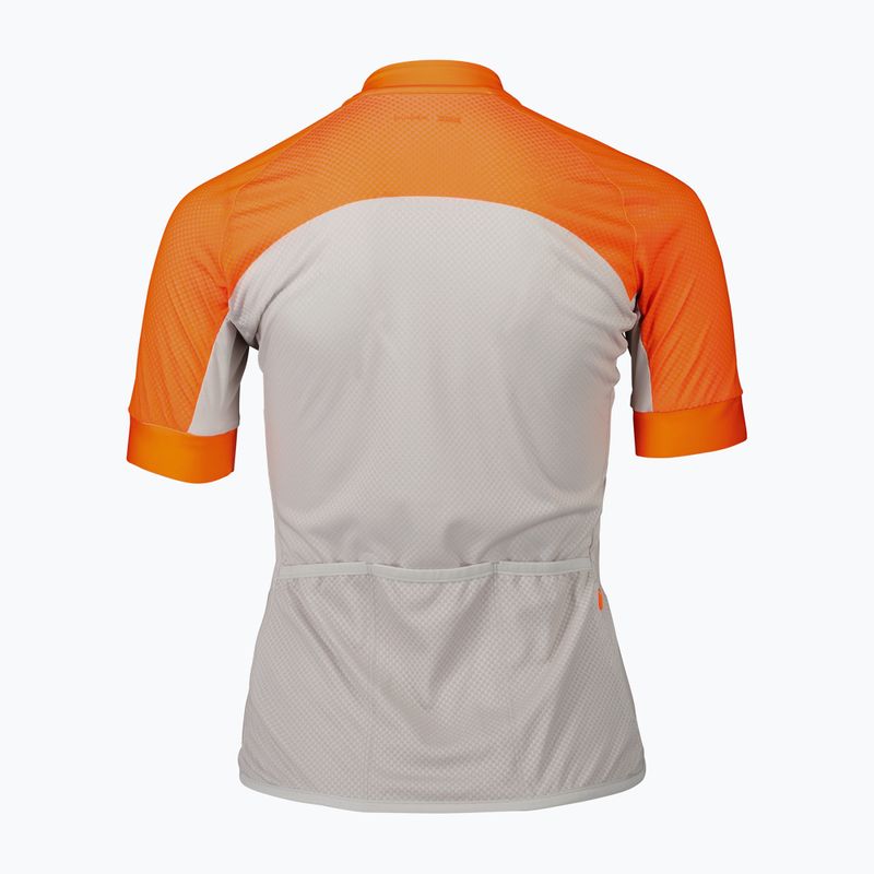 Γυναικεία ποδηλατική μπλούζα POC Essential Road Logo zink orange/granite grey 2