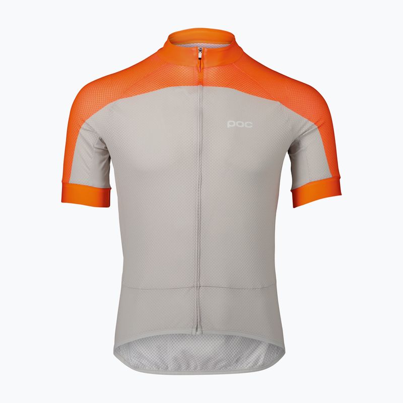 Ανδρική ποδηλατική μπλούζα POC Essential Road Logo zink orange/granite grey