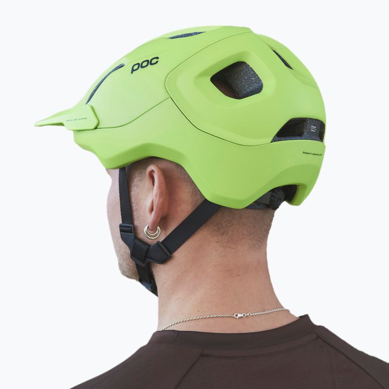 Κράνος ποδηλάτου POC Axion fluorescent yellow/green matt 9