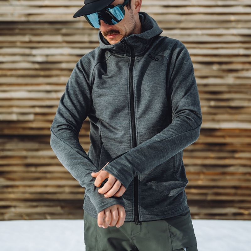 Ανδρικό φούτερ για πεζοπορία POC Merino Zip Hood sylvanite grey melange 7