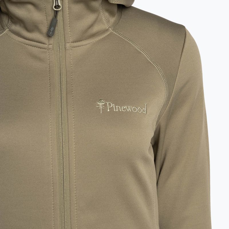 Γυναικείο φούτερ Trekking Pinewood Finnveden Hoodie μεσαίο χακί 10