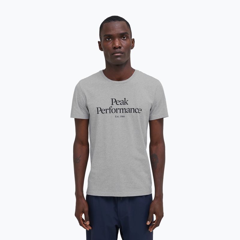 Ανδρικό πουκάμισο πεζοπορίας Peak Performance Original Tee γκρι G77692090