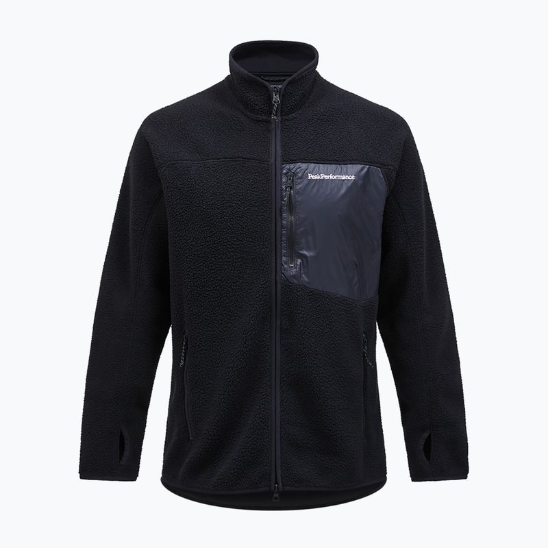 Ανδρικό φούτερ Peak Performance Pile Zip fleece μαύρο