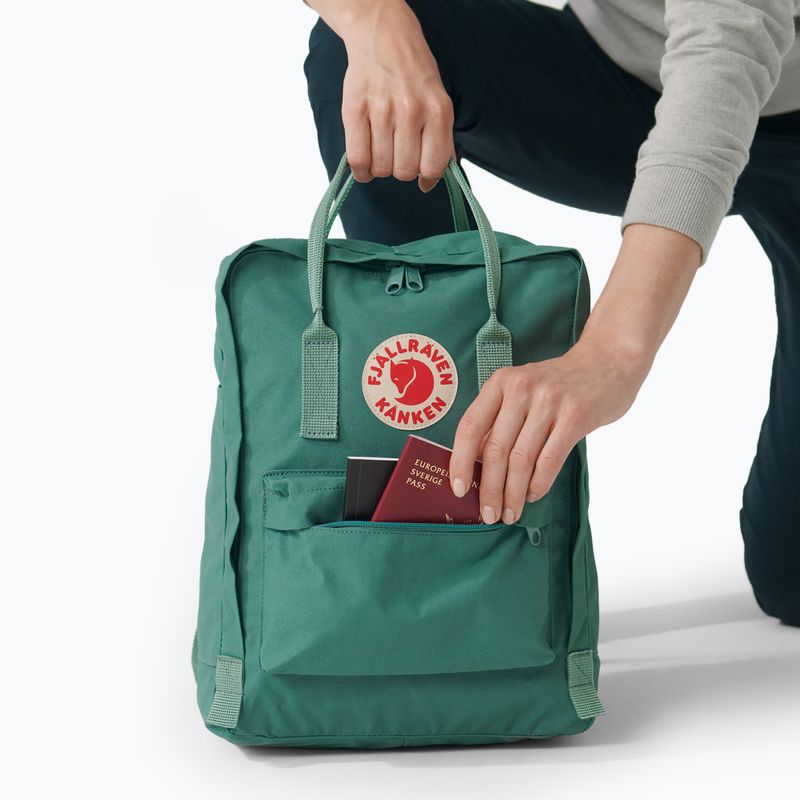 Fjällräven Kanken 16 l σακίδιο πεζοπορίας παγωμένο πράσινο 13