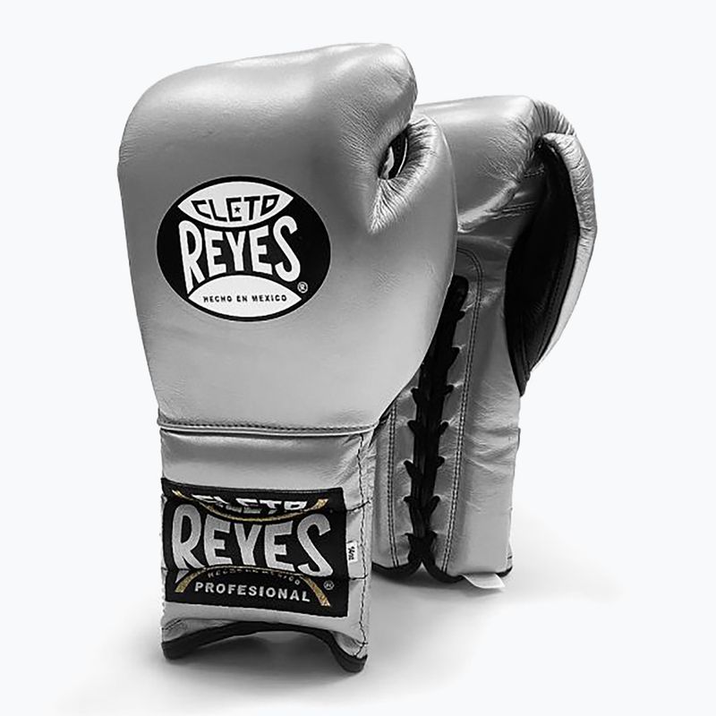 Γάντια του μποξ Cleto Reyes Lace Up Sparring silver