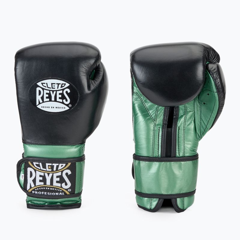 Γάντια του μποξ Cleto Reyes Velcro Sparring green metalic pistachio/black 3