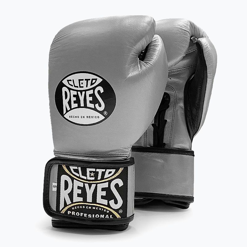 Γάντια του μποξ Cleto Reyes Velcro Sparring silver/black