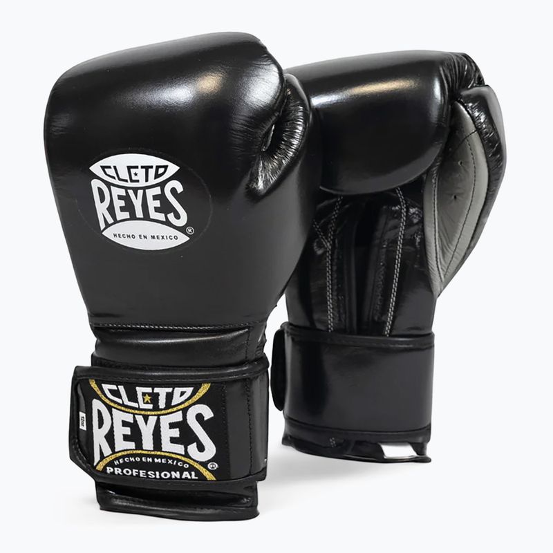 Γάντια του μποξ Cleto Reyes Velcro Sparring black/silver