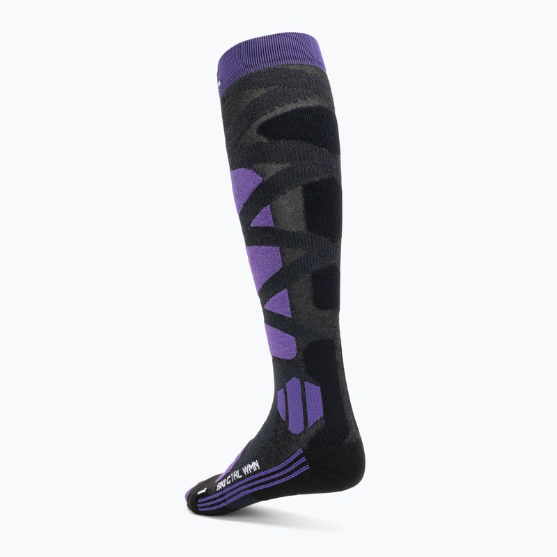 X-Socks Ski Control 4.0 κάλτσες σκι σε ανθρακί/μωβ χρώμα 2