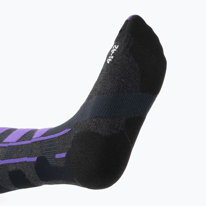 X-Socks Ski Control 4.0 κάλτσες σκι σε ανθρακί/μωβ χρώμα 4