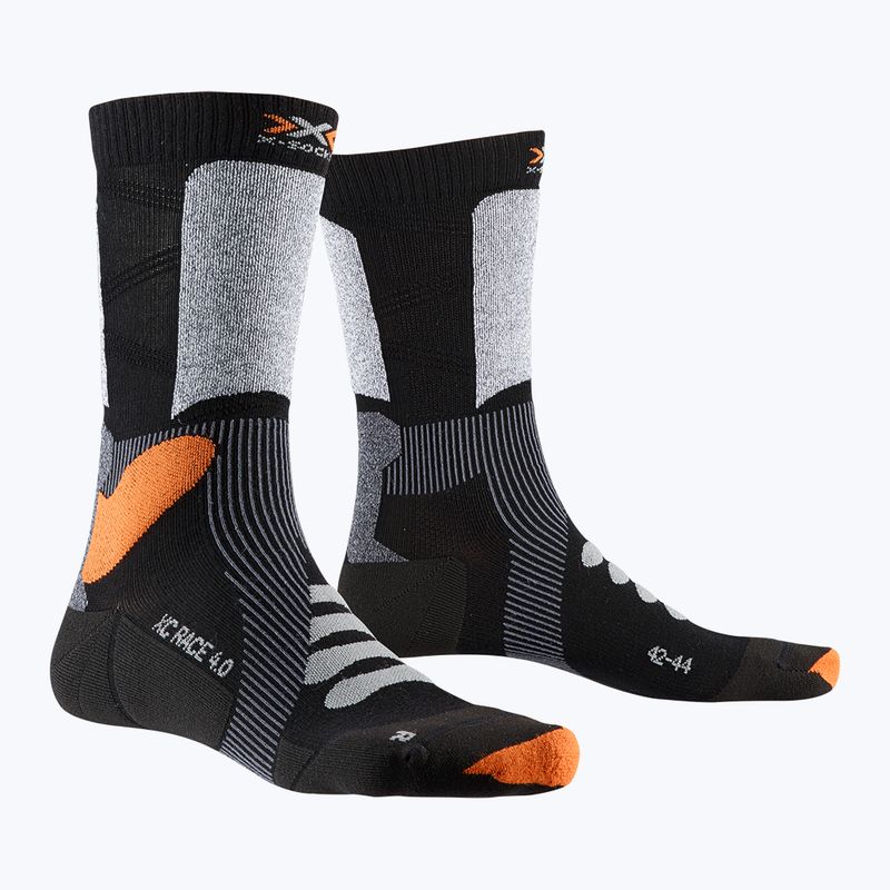 X-Socks X-Country Race 4.0 κάλτσες σκι μαύρο-γκρι XSWS00W19U