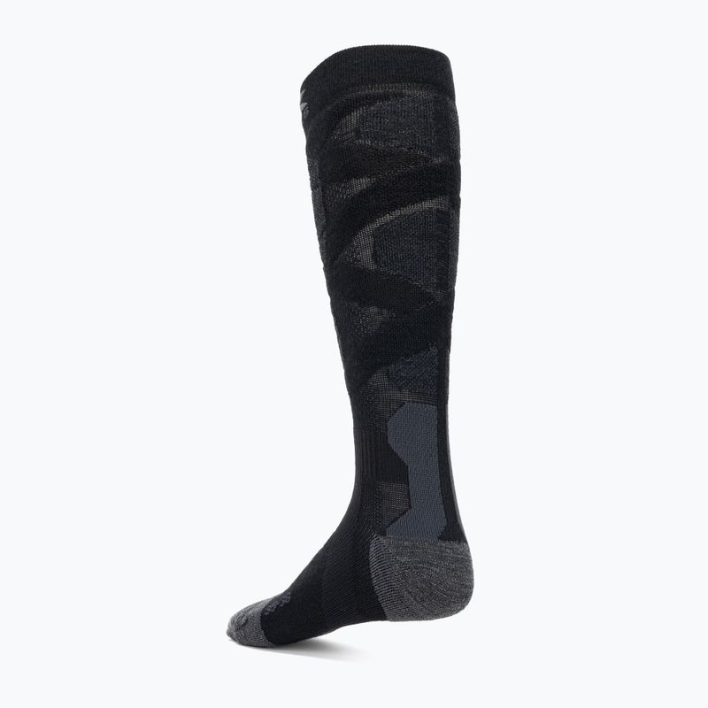 X-Socks Ski Silk Merino 4.0 μαύρες/σκούρο γκρι κάλτσες μελανζέ 2