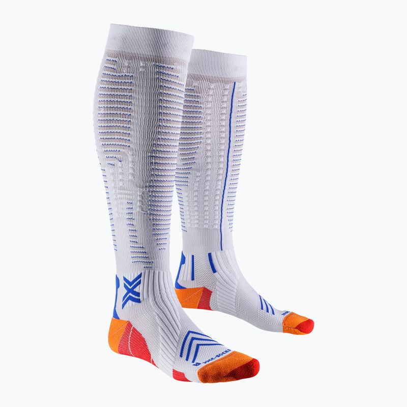 Ανδρικές κάλτσες για τρέξιμο X-Socks Run Expert Effektor OTC white/orange/twyce blue