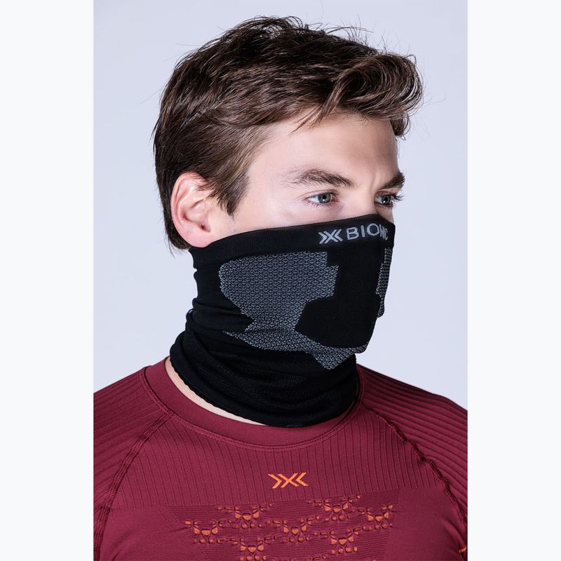 X-Bionic Neckwarmer x μαύρο/γκρι snood 3