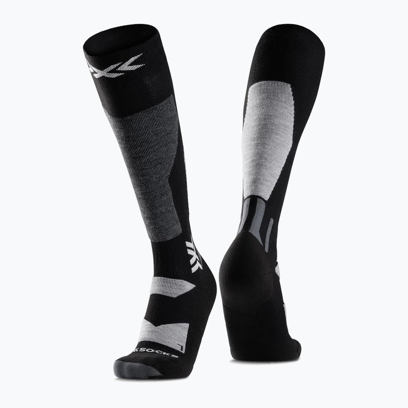 Κάλτσες Snowboard X-Socks Snowboard Discover Otc x μαύρο/ανοιχτό γκρι