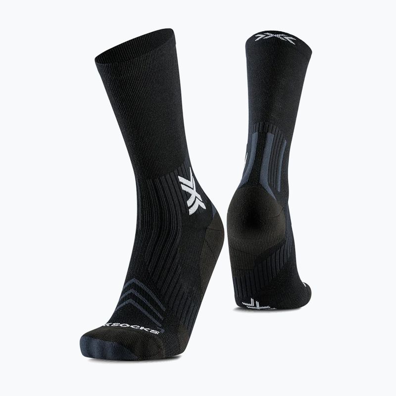 X-Socks Run Expert Silk Merino Crew x μαύρες/ανοιχτές γκρι κάλτσες 4