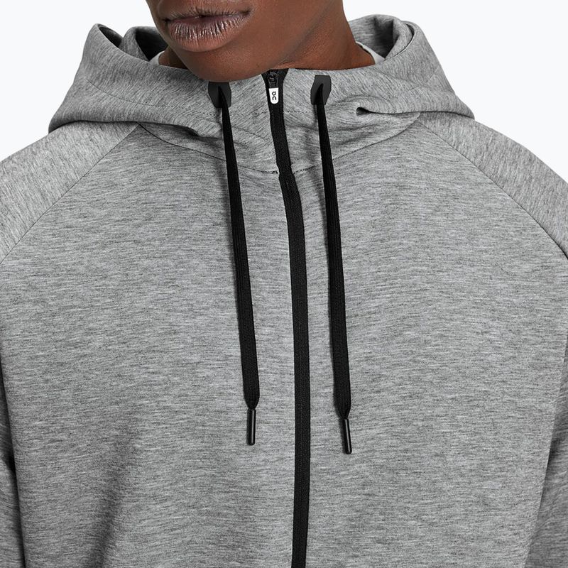 Ανδρικό On Running Hoodie με φερμουάρ γκρι 3