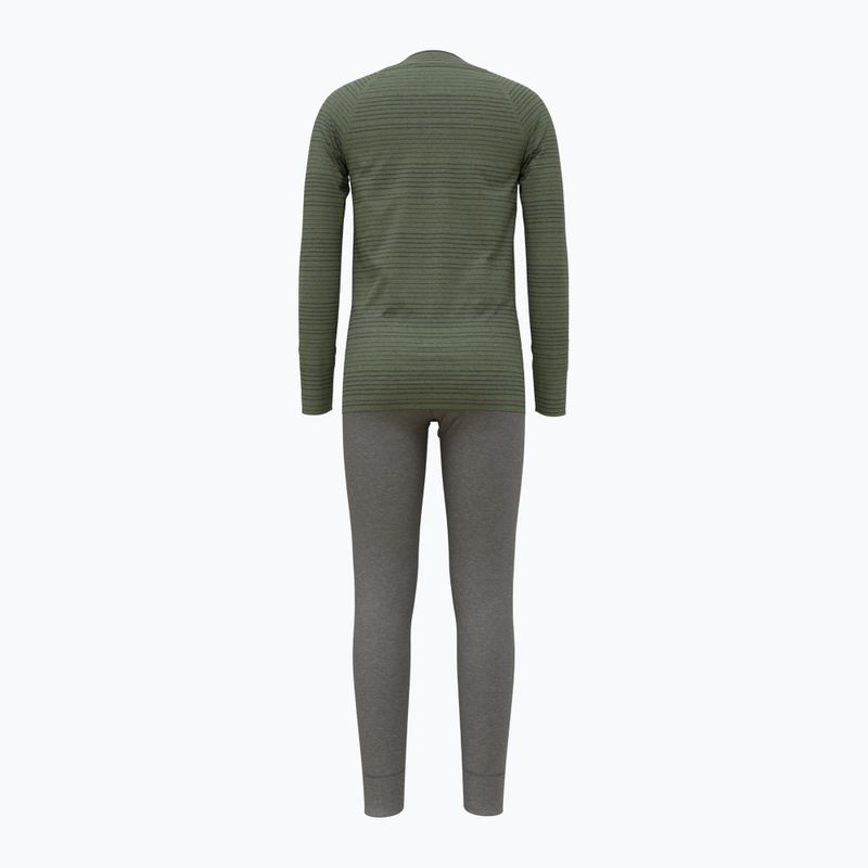 Παιδικά θερμικά εσώρουχα ODLO Active Warm Eco Long steel grey melange/matte green 8