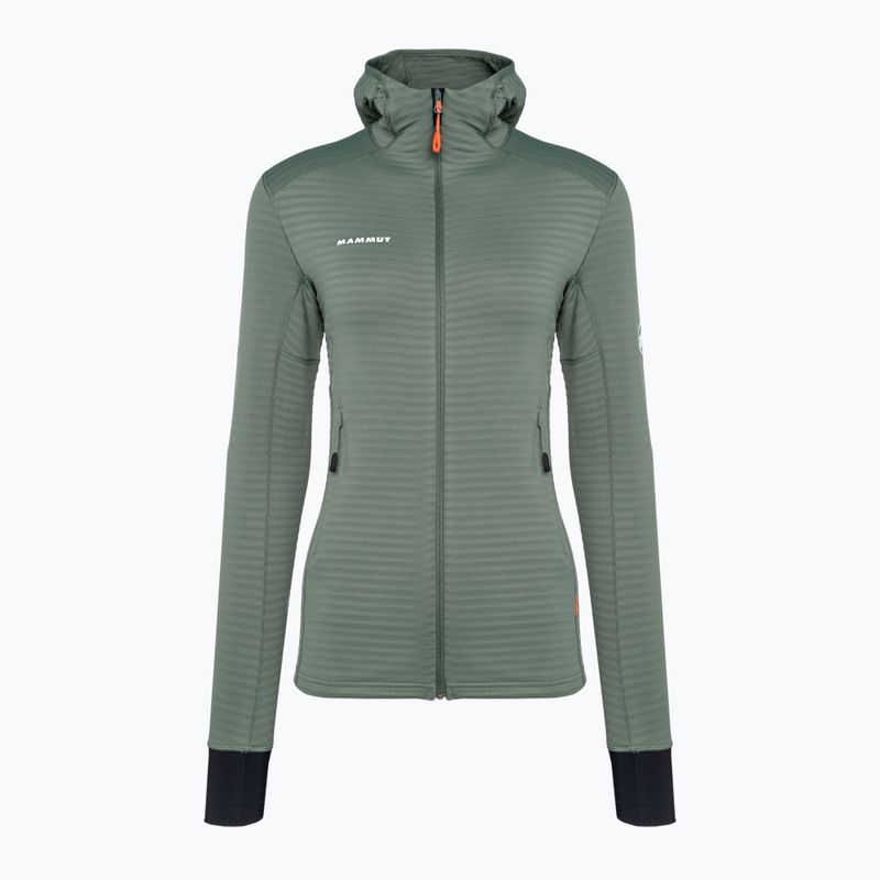 Mammut γυναικείο fleece φούτερ Taiss Light ML με κουκούλα σκούρο νεφρίτη/μαύρο 5