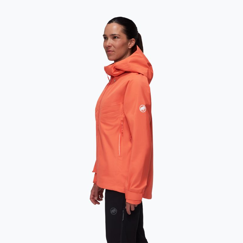 Mammut Crater IV HS Hooded γυναικείο μπουφάν βροχής ροδακινί 3