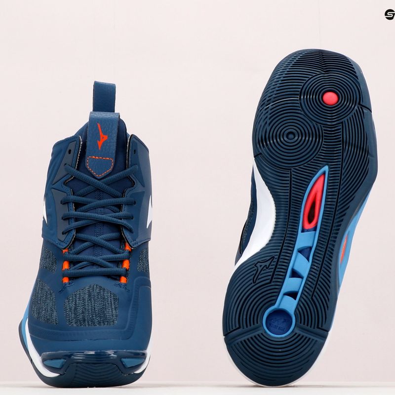 Ανδρικά παπούτσια βόλεϊ Mizuno Wave Momentum 2 Mid navy blue V1GA211721 14