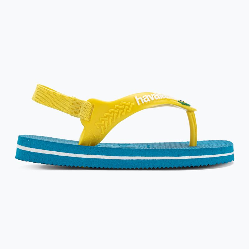 Havaianas Baby Brasil Logo II σαγιονάρες λευκές/μπλε/πράσινες/κίτρινες 2