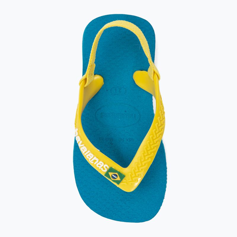 Havaianas Baby Brasil Logo II σαγιονάρες λευκές/μπλε/πράσινες/κίτρινες 6