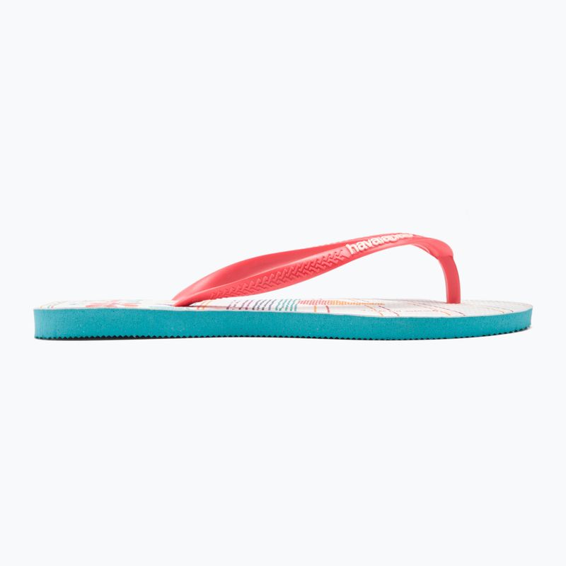 Γυναικείες σαγιονάρες Havaianas Slim Local Soul Ibiza κόκκινο/μπλε/πορτοκαλί 2