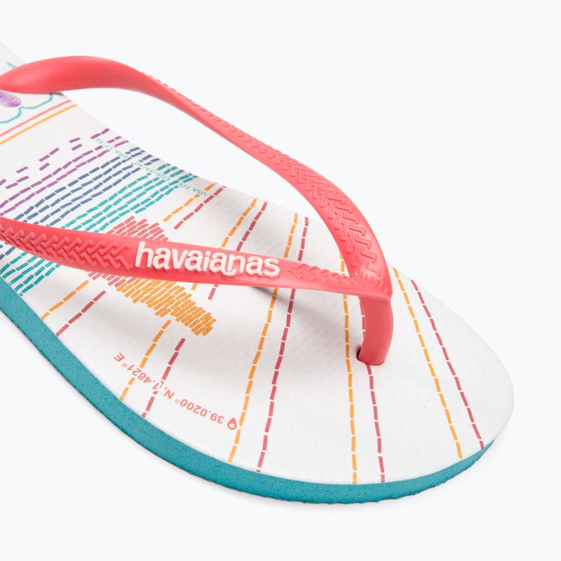 Γυναικείες σαγιονάρες Havaianas Slim Local Soul Ibiza κόκκινο/μπλε/πορτοκαλί 7