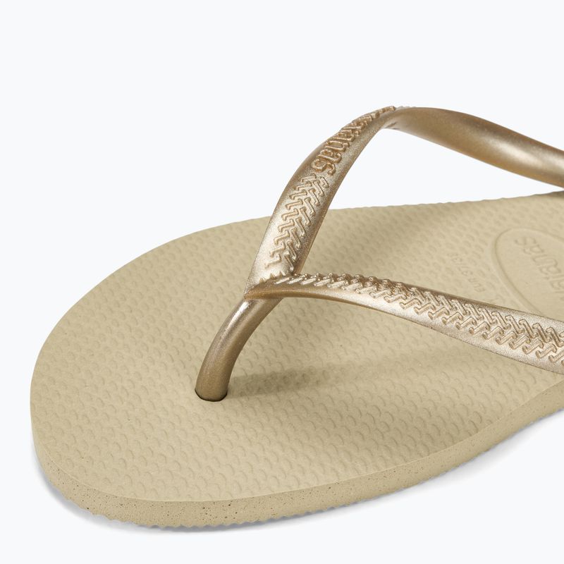 Γυναικείες σαγιονάρες Havaianas Slim sand grey / light golden 7