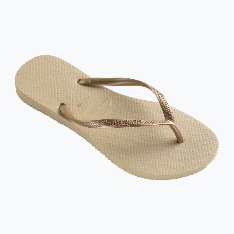 Γυναικείες σαγιονάρες Havaianas Slim sand grey / light golden 8