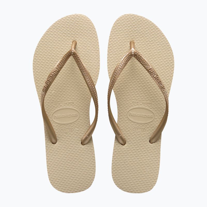 Γυναικείες σαγιονάρες Havaianas Slim sand grey / light golden 10