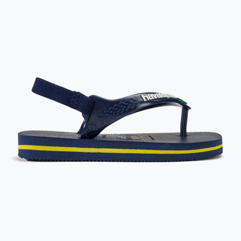 Παιδικά σανδάλια Havaianas Baby Brasil Logo II navy blue / citrus yelloew 2