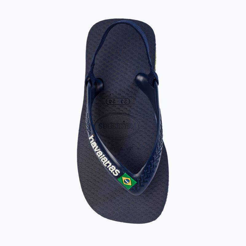 Παιδικά σανδάλια Havaianas Baby Brasil Logo II navy blue / citrus yelloew 6