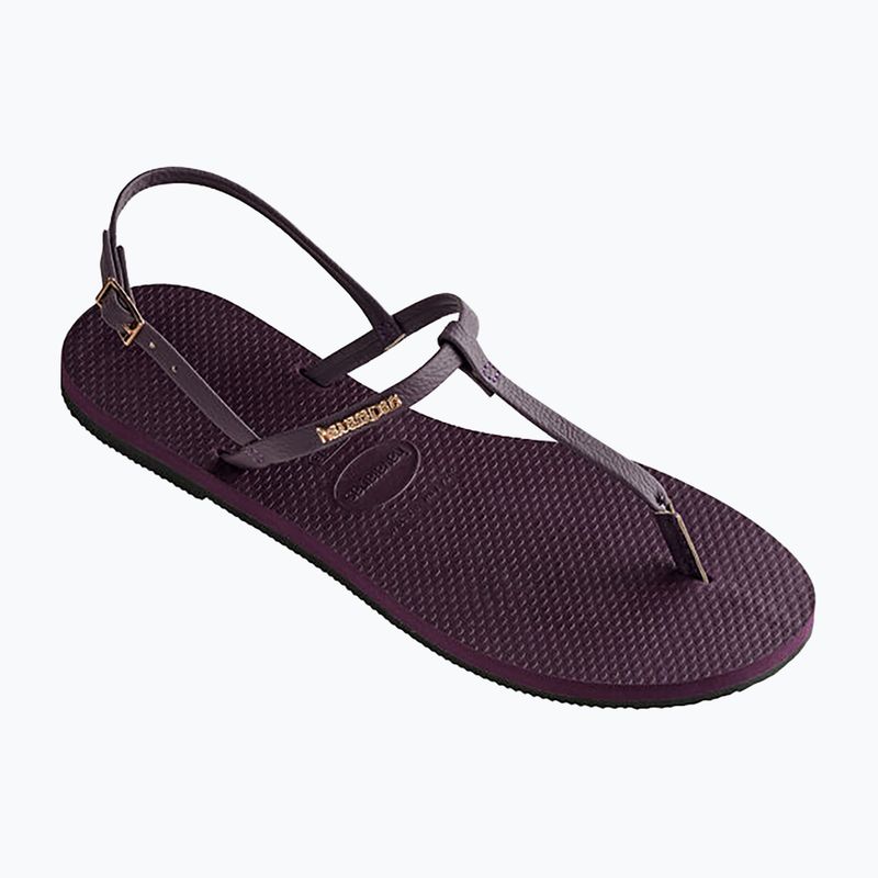 Γυναικεία σανδάλια Havaianas You Riviera μωβ/μαύρο/χρυσό 10