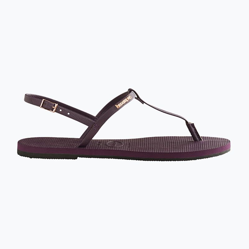 Γυναικεία σανδάλια Havaianas You Riviera μωβ/μαύρο/χρυσό 11