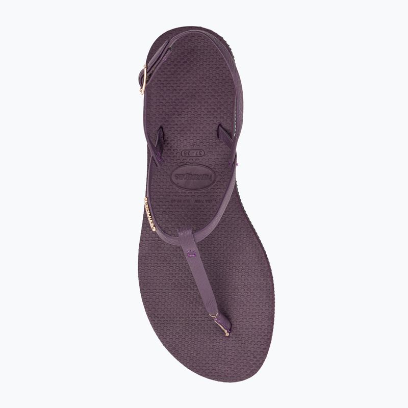 Γυναικεία σανδάλια Havaianas You Riviera μωβ/μαύρο/χρυσό 6