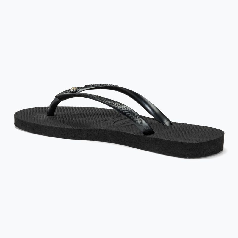 Γυναικείες σαγιονάρες Havaianas Slim Crystal Sw II black 3