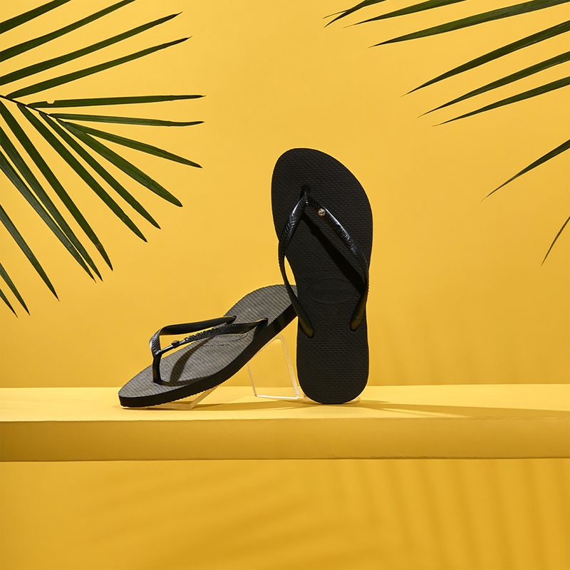 Γυναικείες σαγιονάρες Havaianas Slim Crystal Sw II black 14