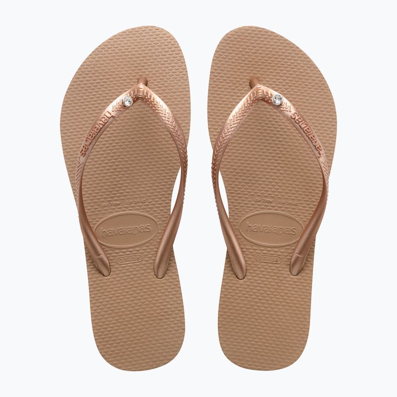 Γυναικείες σαγιονάρες Havaianas Slim Crystal Sw II rode gold 11