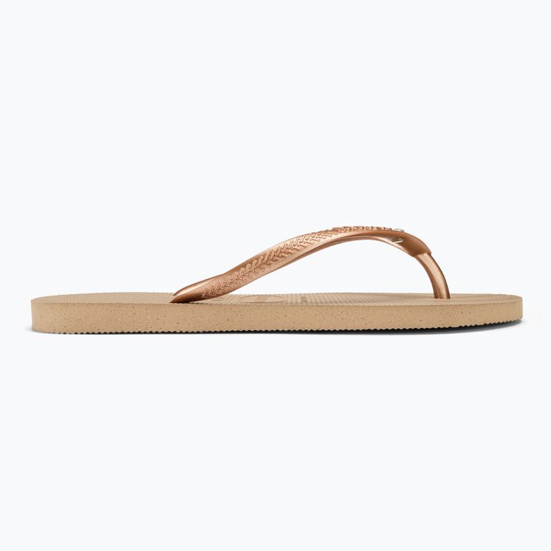 Γυναικείες σαγιονάρες Havaianas Slim Crystal Sw II rode gold 2